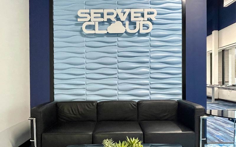 Photo Of Server Cloud Logo In Office